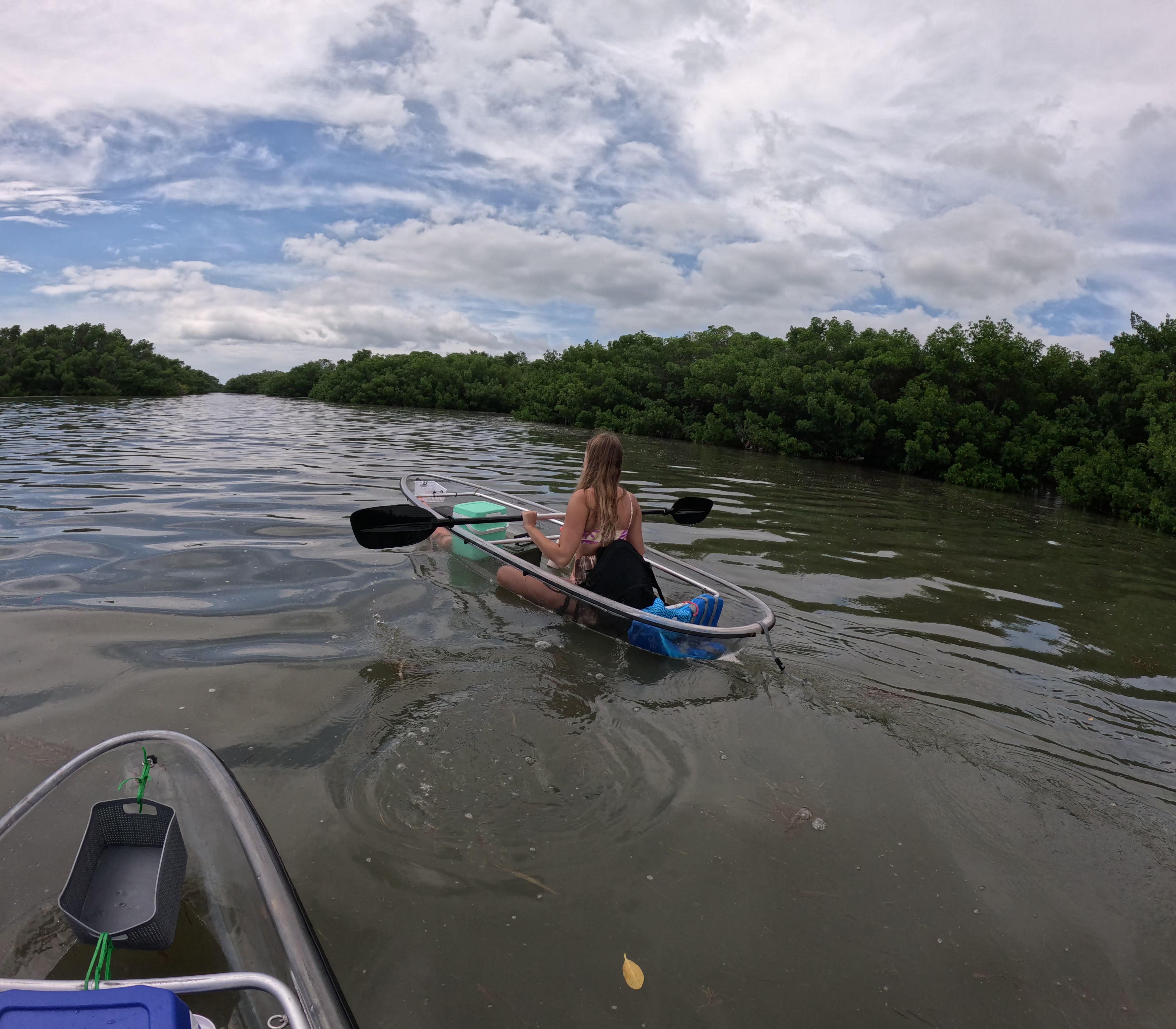 Family kayaking Coffee Pot Bayou